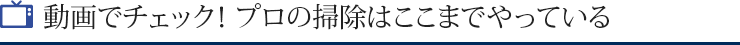 動画でチェック！プロのおそうじはここまでやっている